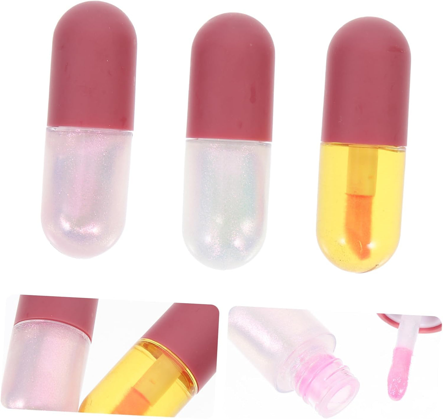 Pack of 3 Lip Plumping Lip Tint Lips Plumper Lip Care Oils Lip Enhancer Plumper Lipstick Lip Oils Lip Gloss Lip Pomades Lip Liquid Box Plastic