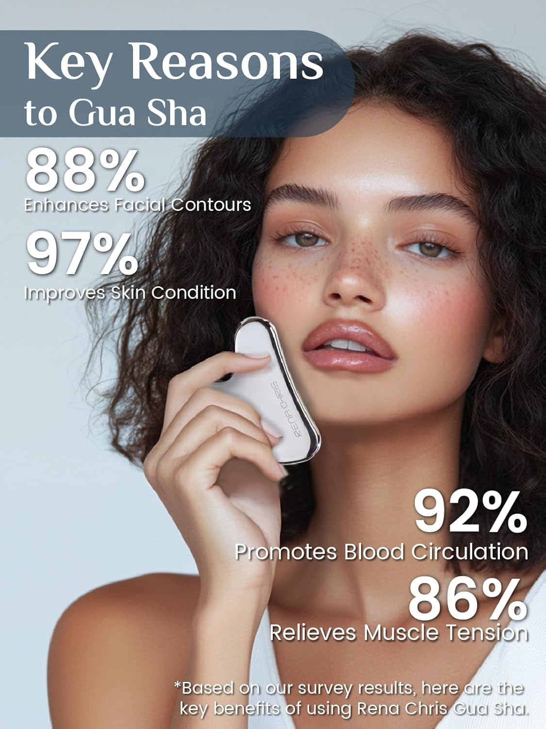 Gua Sha Facial Tool, Stainless Steel Gua Sha Board for SPA Acupuncture, Metal Gua Sha for Body Face Neck and Eye, Skin Care Gift for Woman