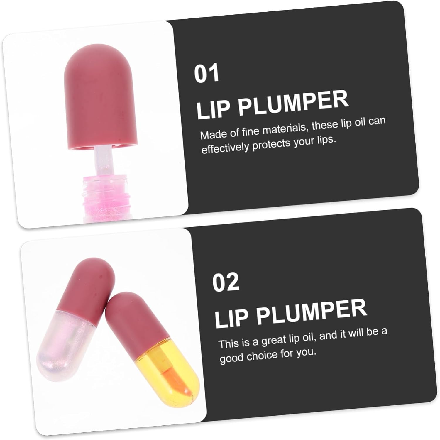 Pack of 3 Lip Plumping Lip Tint Lips Plumper Lip Care Oils Lip Enhancer Plumper Lipstick Lip Oils Lip Gloss Lip Pomades Lip Liquid Box Plastic